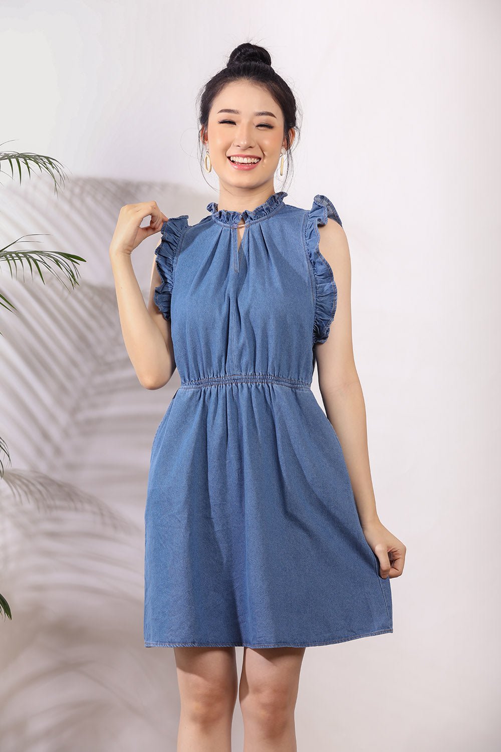 Dasha Denim Dress in Dark Wash - 圖片 7