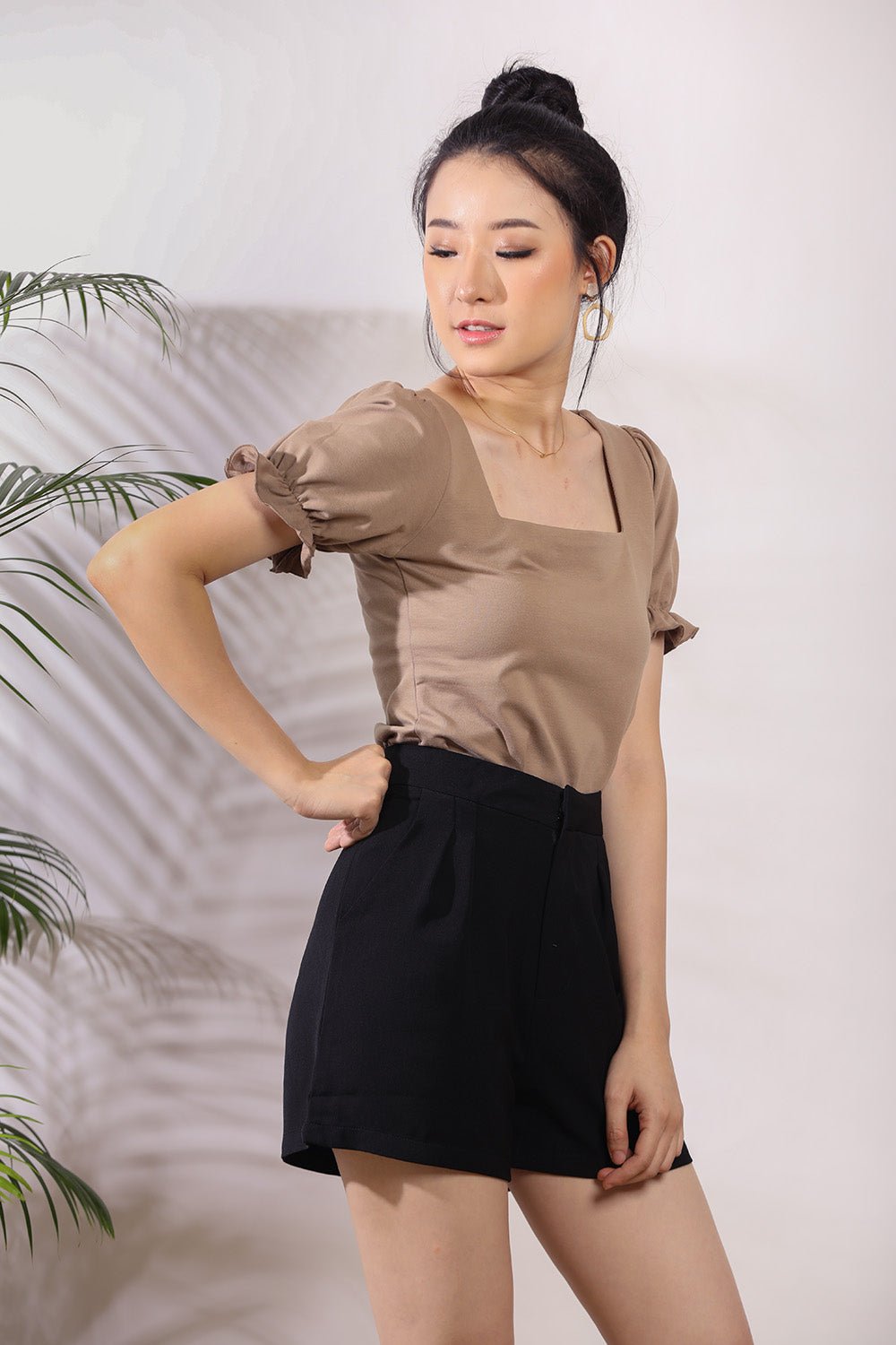 Pyala Shorts in Black - Image 3