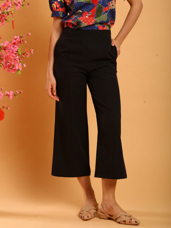 Thevor High Waist Culottes in Black