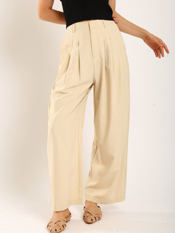 Claudette Relaxed Tailored Pants in Apricot