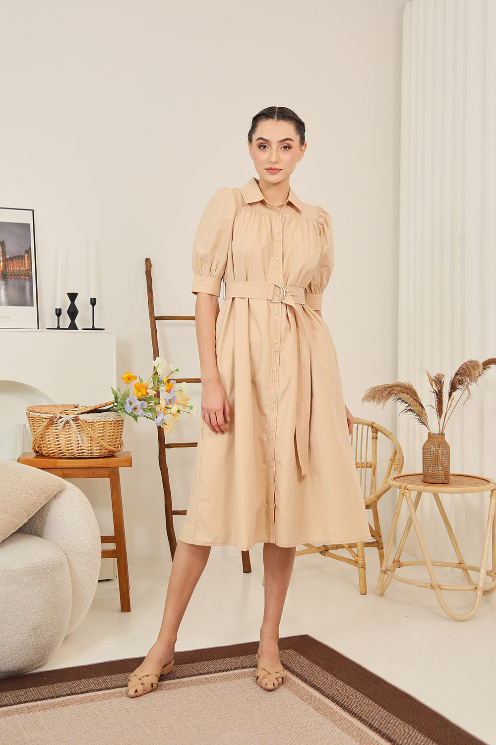 Clarissa Belted Shirt Dress