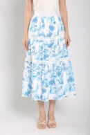 Albertha Tier Skirts in Blue Prints