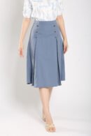 Cessna Flare Skirt in Slate Blue