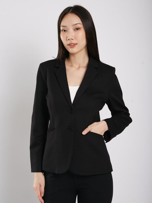 Albertha Ultra Stretchable Blazer in Black