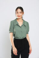 Madebynm Button Down Shirt in Sage