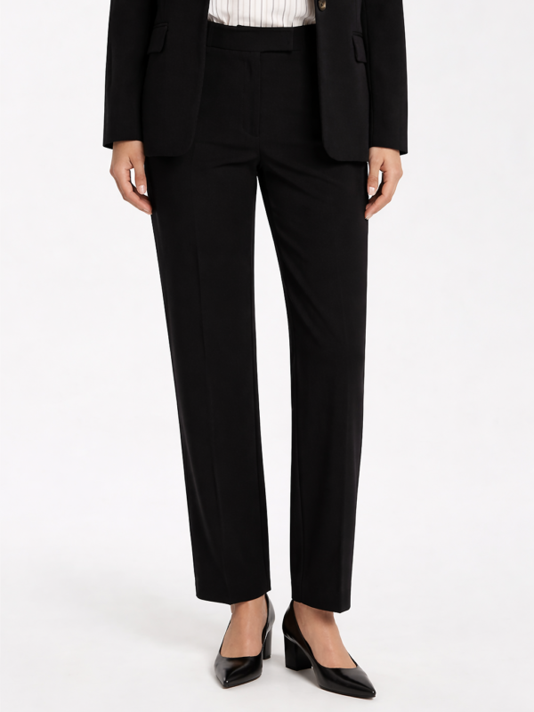 Elise Tailored Straight Leg Pants in Black